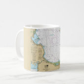 Old Cape Cod Bay Nautical Chart Mug Koffiemok (Voorkant links)