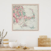 Old Cape Cod MA Map (1878) Poster (Keuken)