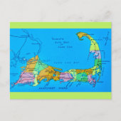 Old Cape Cod toeristische kaart (Voorkant)