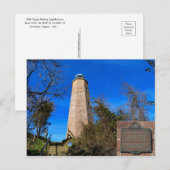 Old Cape Henry Lighthouse Fort Story, Virginia Briefkaart (Voorkant / Achterkant)