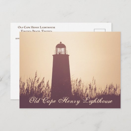 Old Cape Henry Lighthouse - Virginia Beach, VA Briefkaart (Voorkant / Achterkant)