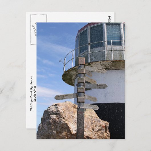 Old Cape Point Lighthouse, Zuid-Afrika Briefkaart (Voorkant / Achterkant)