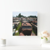 Old Car Wall Clock Garage Clock Vierkante Klok (Huis)