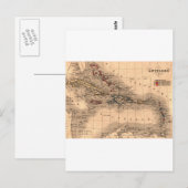 Old Caribbean Map Dive Shirt Briefkaart (Voorkant / Achterkant)