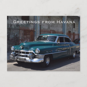 Old Cars Havana Cuba Taxi Briefkaart