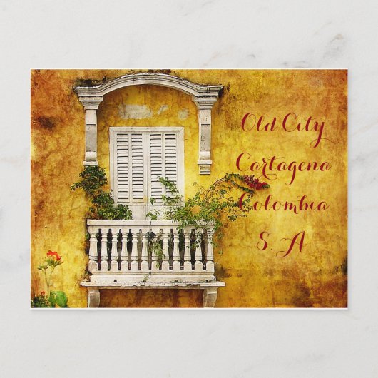 Old Cartagena Post Card Briefkaart (Voorkant)