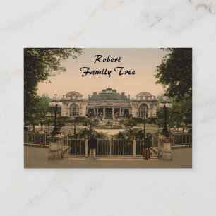 Old Casino, Vichy, France Family Tree Profile Card Visitekaartje