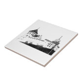 Old Castle Architecture Sketch Tegeltje (Zijkant)