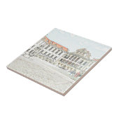 Old Castle Palace Architecture Sketch Tegeltje (Zijkant)