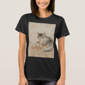 Old Cat Eating Ramen T-shirt (Voorkant)