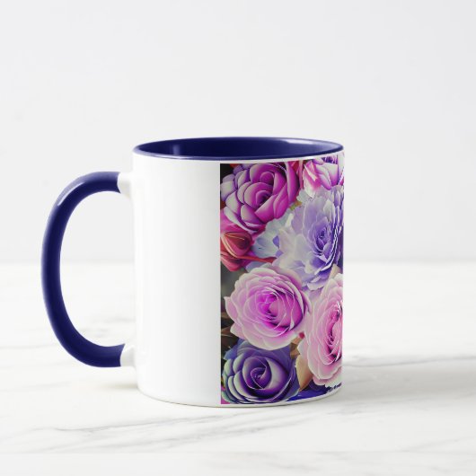Old Charm Paarse Bloemen Mok (Links)