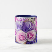 Old Charm Paarse Bloemen Mok (Midden)
