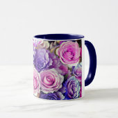 Old Charm Paarse Bloemen Mok (Voorkant rechts)