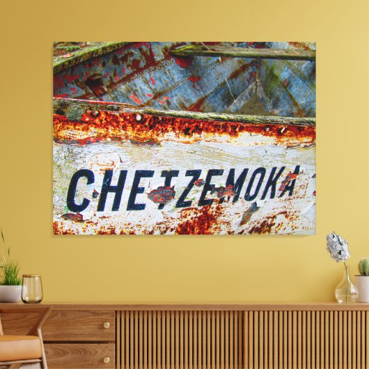 Old Chetzemoka Boat 2 Canvas Afdruk (Insitu (Woonkamer))