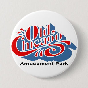 Old Chicago Amusement Park, Bolingbrook, IL Ronde Button 7,6 Cm