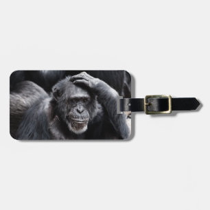 Old Chimpansee Custom bagagelabel