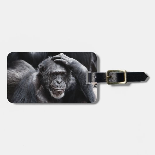 Old Chimpansee Custom bagagelabel (Voorkant horizontaal)