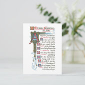 Old Christmas Card Feestdagenkaart (Staand voorkant)