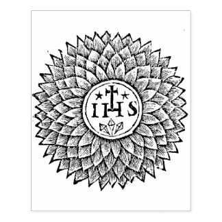 Old Christogram IHS Rubber Stamp Rubberstempel