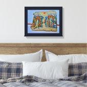 Old City Art Canvas Afdruk (Insitu (Slaapkamer))