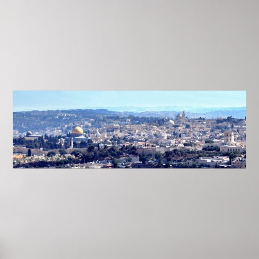 Old City Jerusalem - Uitzicht van Mt. Scopus Poster (Voorkant)