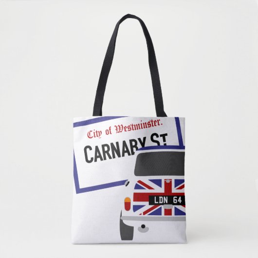 Old Classic Original 1960's London Mini Car Tote Bag (Voorkant)