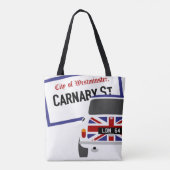 Old Classic Original 1960's London Mini Car Tote Bag (Achterkant)