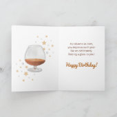 "Old Classic" Punny Brandy Snifter Verjaardag Kaar Kaart (Binnen)