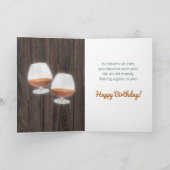 "Old Classic" Punny Brandy Wood Birthday Card Kaart (Binnen)