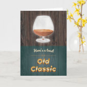 "Old Classic" Punny Brandy Wood Birthday Card Kaart (Gele Bloem)