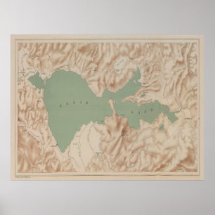 Old Clear Lake California Map (1887)  Bass Poster