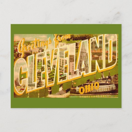 Old Cleveland Ohio Postcard Briefkaart (Voorkant)