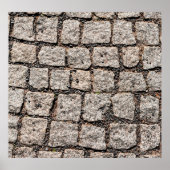 Old cobble stone pattern at the streetabstract, an poster (Voorkant)