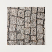 Old cobble stone pattern at the streetabstract, an wandkleed (Voorkant (horizontaal))