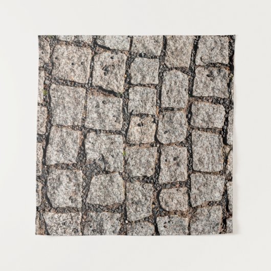 Old cobble stone pattern at the streetabstract, an wandkleed (Voorkant (horizontaal))