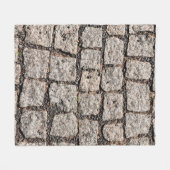 Old cobble stone pattern at the streetabstract,anc fleece deken (Voorkant (Horizontaal))