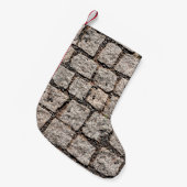 Old cobble stone pattern at the streetabstract,anc kleine kerstsok (Voorkant (Hangend))