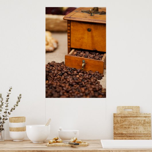 Old Coffee Grinder Poster (Keuken)