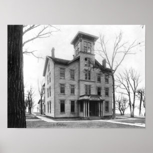 Old College, Evanston, gebouwd in 1855 Poster