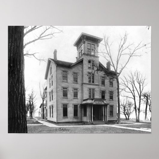 Old College, Evanston, gebouwd in 1855 Poster (Voorkant)