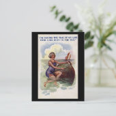 Old Comic Briefkaart - Fun with a big Buoy (Staand voorkant)