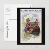 Old Comic Briefkaart - Fun with a big Buoy (Voorkant / Achterkant)