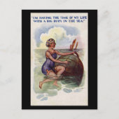 Old Comic Briefkaart - Fun with a big Buoy (Voorkant)