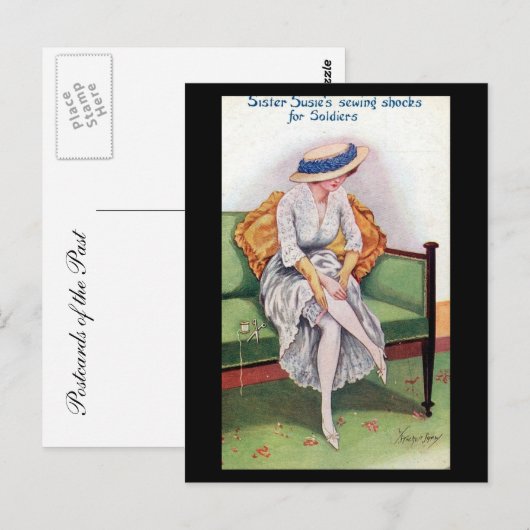 Old Comic Briefkaart - Zuster Susie (Voorkant / Achterkant)