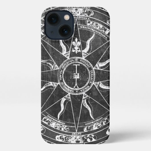 Old Compass Roos iPhone Hoesje (Achterkant)