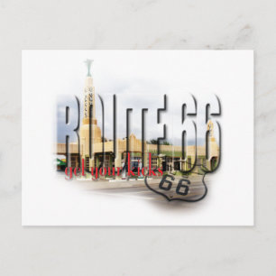Old Conoco Gas Station, Texas - Route 66 Briefkaart