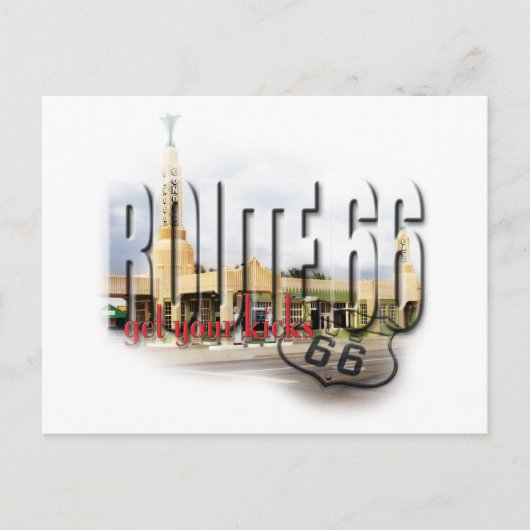 Old Conoco Gas Station, Texas - Route 66 Briefkaart (Voorkant)