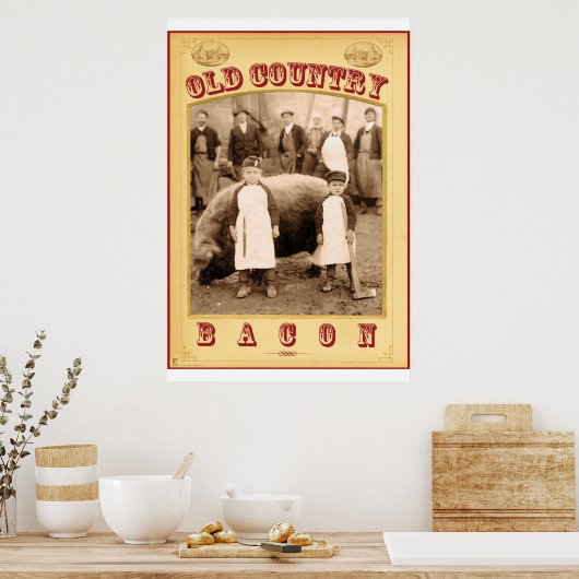 Old Country Bacon Poster (Keuken)