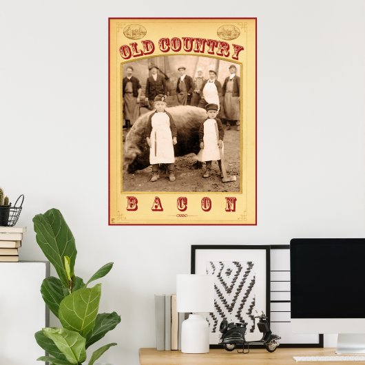 Old Country Bacon Poster (Thuiskantoor)