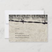 Old Country Barbed Wire Rsvp Kaartje (Achterkant)